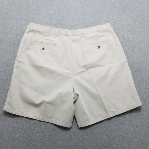 Trader Bay‎ Shorts Mens 38 Off White Chino Casual Pockets Pleated Outdoor - Picture 10 of 10